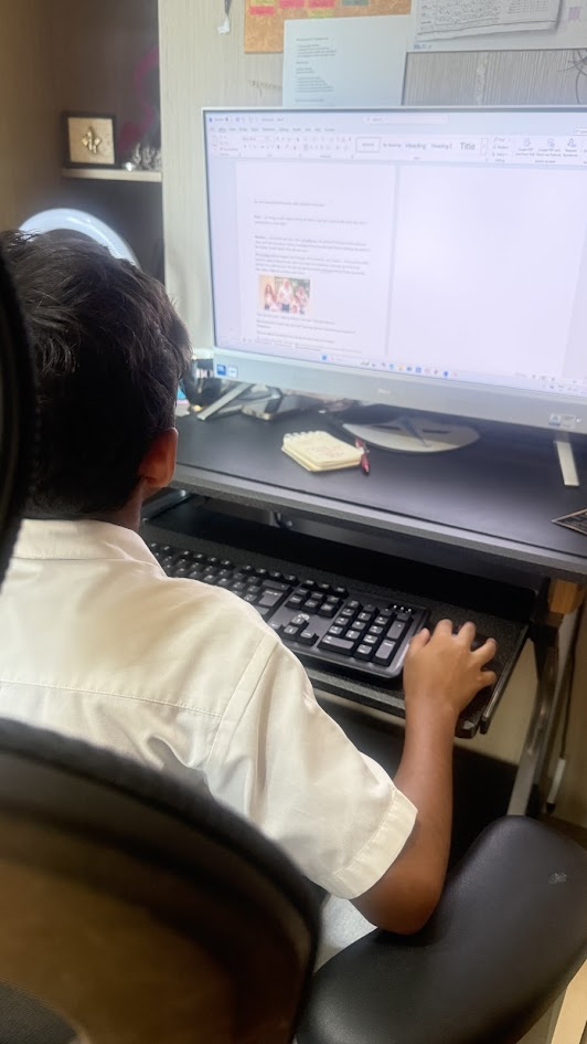 Jai writing the early backer emails at his desk